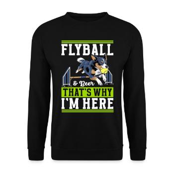 Flyball Dog Sports - Unisex Sweatshirt - black - Front - Alina (178cm) & Michal (187cm)