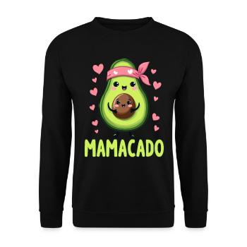 Werdende Mama & Mutter, Mamacado, Schwangerschaft - Unisex Pullover - Schwarz - Vorne - Alina (178cm) & Michal (187cm)