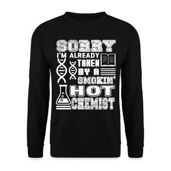 Chemist Taken By A Smokin Hot Chemist - Unisex Sweatshirt - black - Front - Alina (178cm) & Michal (187cm)