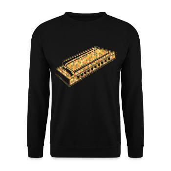 Harmonica Geometric - Unisex Sweatshirt - black - Front - Alina (178cm) & Michal (187cm)
