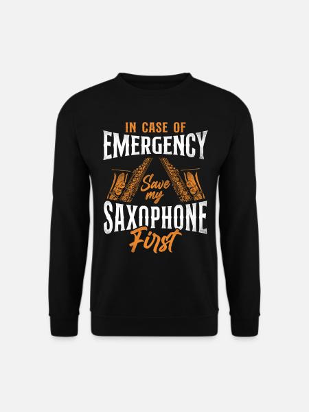 Saxophone In Case Of Emergency - Unisex Sweatshirt - black
