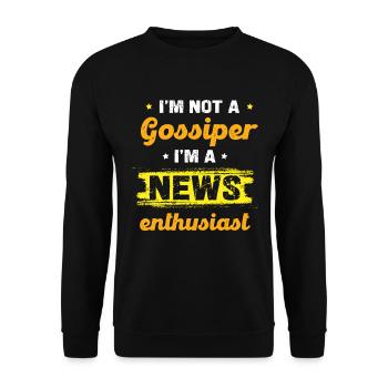 Je ne suis pas un commérage, je suis un - Sweat-shirt Unisexe - noir - Devant - Alina (178cm) & Michal (187cm)