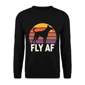 Flyball Sports canins - Sweat-shirt Unisexe - noir - Devant - Alina (178cm) & Michal (187cm)