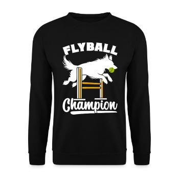 Flyball Dog Sports - Unisex Sweatshirt - black - Front - Alina (178cm) & Michal (187cm)