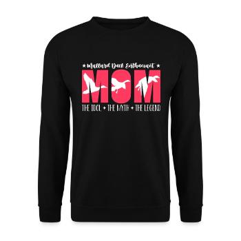 Canard colvert passionné Maman L’idole Amoureuse des animaux - Sweat-shirt Unisexe - noir - Devant - Alina (178cm) & Michal (187cm)