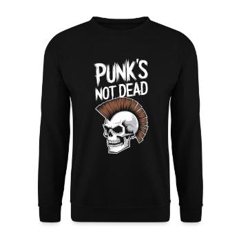 Punk is not dead - Unisex Pullover - Schwarz - Vorne - Alina (178cm) & Michal (187cm)