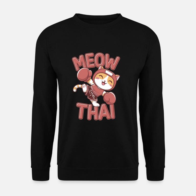 Meow thai - Unisex Pullover - Schwarz