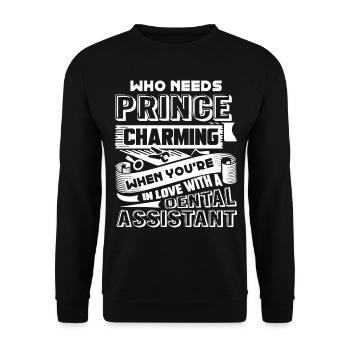 Dental Assistant In Love With A Dental Assistant - Unisex Sweatshirt - black - Front - Alina (178cm) & Michal (187cm)