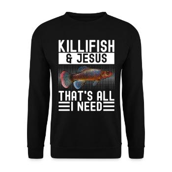 Killifisch Aquarium Amateurs de poissons - Sweat-shirt Unisexe - noir - Devant - Alina (178cm) & Michal (187cm)