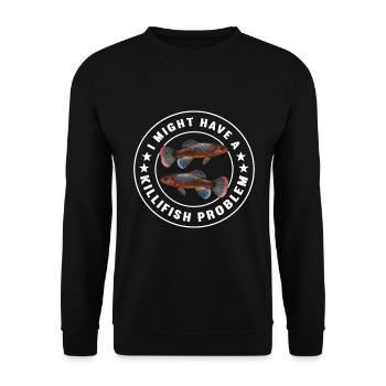 Killifisch Aquarium Amateurs de poissons - Sweat-shirt Unisexe - noir - Devant - Alina (178cm) & Michal (187cm)