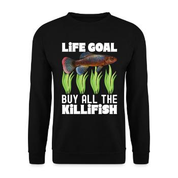 Killifisch Aquarium Amateurs de poissons - Sweat-shirt Unisexe - noir - Devant - Alina (178cm) & Michal (187cm)
