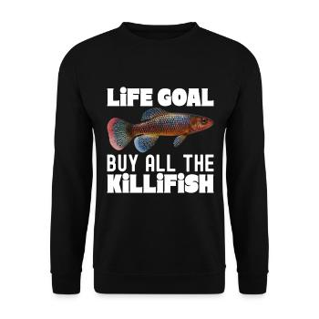Killifisch Aquarium Amateurs de poissons - Sweat-shirt Unisexe - noir - Devant - Alina (178cm) & Michal (187cm)