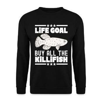 Killifisch Aquarium Amateurs de poissons - Sweat-shirt Unisexe - noir - Devant - Alina (178cm) & Michal (187cm)