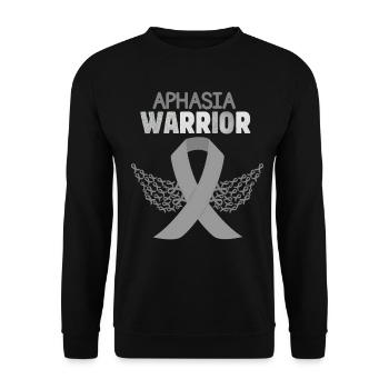 Aphasie Krieger graues Band Aphasie Bewusstsein - Unisex Pullover - Schwarz - Vorne - Alina (178cm) & Michal (187cm)