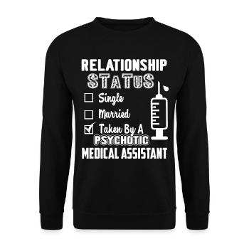 Medical Assistant Relationship - Unisex Sweatshirt - black - Front - Alina (178cm) & Michal (187cm)