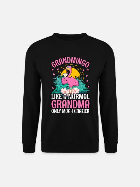 Flamingo Grand-mère Flamingo - Sweat-shirt Unisexe - noir