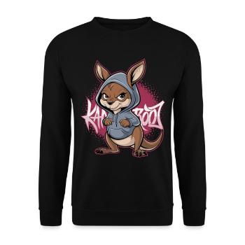 Kangaroo Kangaroo Australian Animals - Unisex Sweatshirt - black - Front - Alina (178cm) & Michal (187cm)