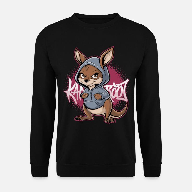 Känguru Kangaroo Australische Tiere - Unisex Pullover - Schwarz