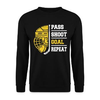 Eishockey, Eishockeyspieler, Eis-Hockey - Unisex Sweatshirt - black - Front - Alina (178cm) & Michal (187cm)
