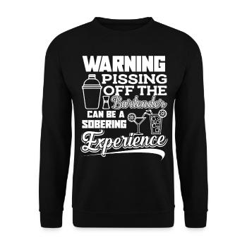 Bartender Pissing Off The Bartender - Unisex Sweatshirt - black - Front - Alina (178cm) & Michal (187cm)