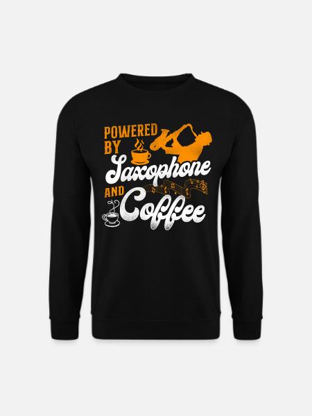 Saxophone Coffee Powered By - Unisex Sweatshirt - black