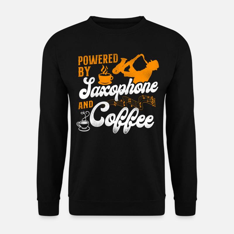 Saxophone Coffee Powered By - Unisex Sweatshirt - black