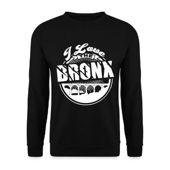 I Love The Bronx - Unisex Sweatshirt - black - Front - Alina (178cm) & Michal (187cm)