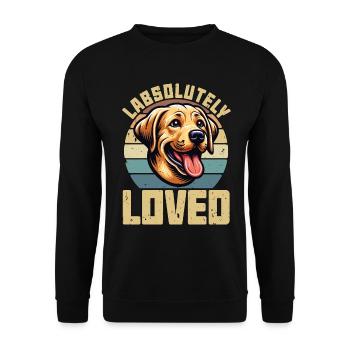 Labrador Retriever Labsolutely Loved Dog Owner - Unisex Sweatshirt - black - Front - Alina (178cm) & Michal (187cm)