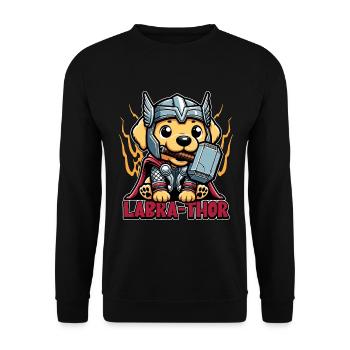 Labrador Retriever Labra-Thor Dog Sports Pet Owner - Unisex Sweatshirt - black - Front - Alina (178cm) & Michal (187cm)