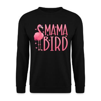 Flamingo Mama Bird Flamingo Mom Flamingo - Unisex Pullover - Schwarz - Vorne - Alina (178cm) & Michal (187cm)