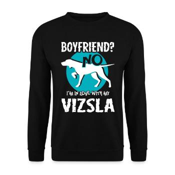 I am In Love With Vizsla - Unisex Sweatshirt - black - Front - Alina (178cm) & Michal (187cm)