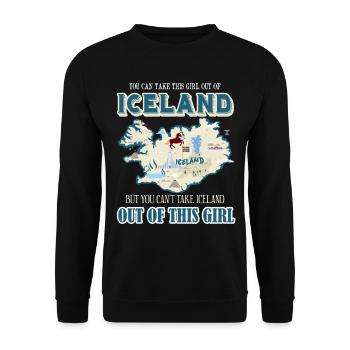 Iceland Girl - Unisex Sweatshirt - black - Front - Alina (178cm) & Michal (187cm)