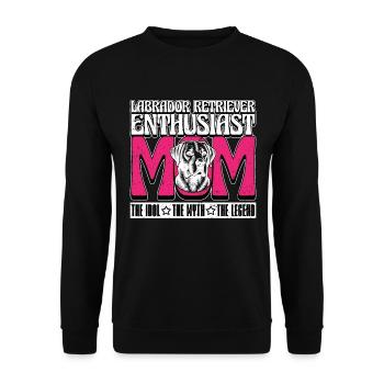 Labrador Retriever Enthusiast Mom The Animal Lover - Unisex Sweatshirt - black - Front - Alina (178cm) & Michal (187cm)