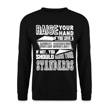 Dental Assistant Love A Dental Assistant - Unisex Sweatshirt - black - Front - Alina (178cm) & Michal (187cm)