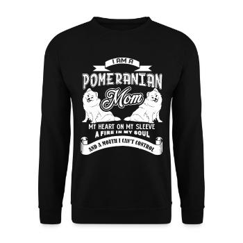 I Am A Pomeranian Mom - Unisex Sweatshirt - black - Front - Alina (178cm) & Michal (187cm)