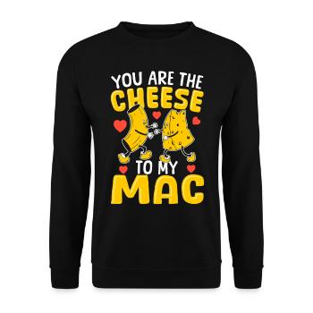Mac and Cheese You are the cheese for my Mac - Unisex Sweatshirt - black - Front - Alina (178cm) & Michal (187cm)