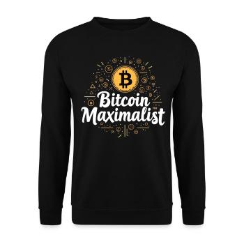 Bitcoin Maximalist – Stylish Crypto Design - Unisex Sweatshirt - black - Front - Alina (178cm) & Michal (187cm)