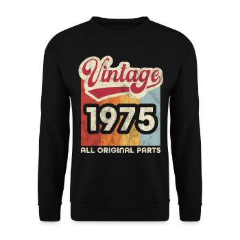 Millésime 1975 - Sweat-shirt Unisexe - noir - Devant - Alina (178cm) & Michal (187cm)