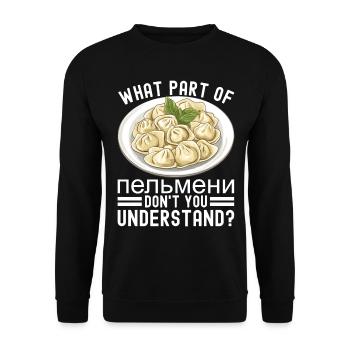 Pelmeni Russian Cuisine - Unisex Sweatshirt - black - Front - Alina (178cm) & Michal (187cm)