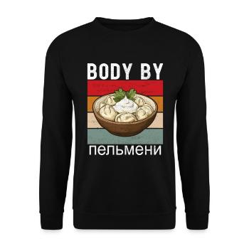 Pelmeni Cuisine russe - Sweat-shirt Unisexe - noir - Devant - Alina (178cm) & Michal (187cm)