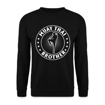Muay Thai Fighting Muay Thai Brother Muay Thai - Unisex Sweatshirt - black - Front - Alina (178cm) & Michal (187cm)