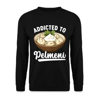 Pelmeni Russian Cuisine - Unisex Sweatshirt - black - Front - Alina (178cm) & Michal (187cm)