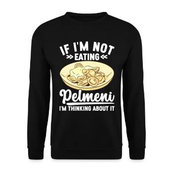 Pelmeni Cuisine russe - Sweat-shirt Unisexe - noir - Devant - Alina (178cm) & Michal (187cm)