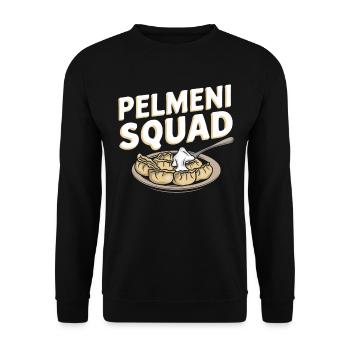 Pelmeni Russian Cuisine - Unisex Sweatshirt - black - Front - Alina (178cm) & Michal (187cm)