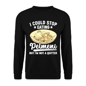 Pelmeni Russian Cuisine - Unisex Sweatshirt - black - Front - Alina (178cm) & Michal (187cm)