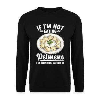 Pelmeni Russian Cuisine - Unisex Sweatshirt - black - Front - Alina (178cm) & Michal (187cm)