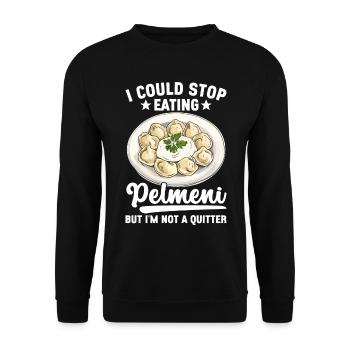Pelmeni Russian Cuisine - Unisex Sweatshirt - black - Front - Alina (178cm) & Michal (187cm)