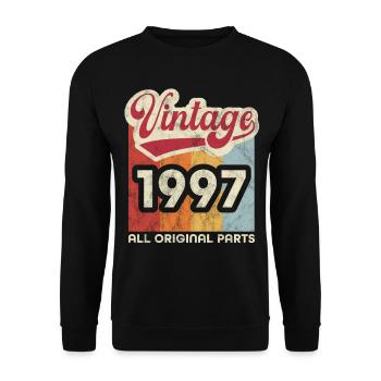 Millésime 1997 - Sweat-shirt Unisexe - noir - Devant - Alina (178cm) & Michal (187cm)