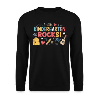 Pierres de jardin d’enfants – Design amusant pour les enfants - Sweat-shirt Unisexe - noir - Devant - Alina (178cm) & Michal (187cm)