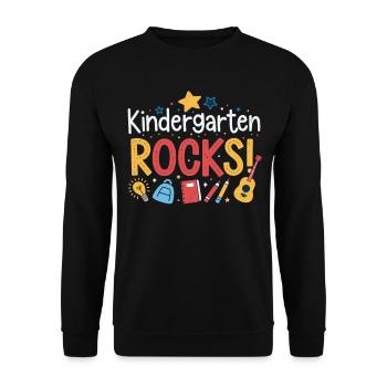 Pierres de jardin d’enfants – Design amusant pour les enfants - Sweat-shirt Unisexe - noir - Devant - Alina (178cm) & Michal (187cm)